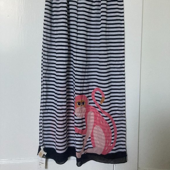 Kate Spade Monkey Rose Striped Scarf - Picture 2 of 3